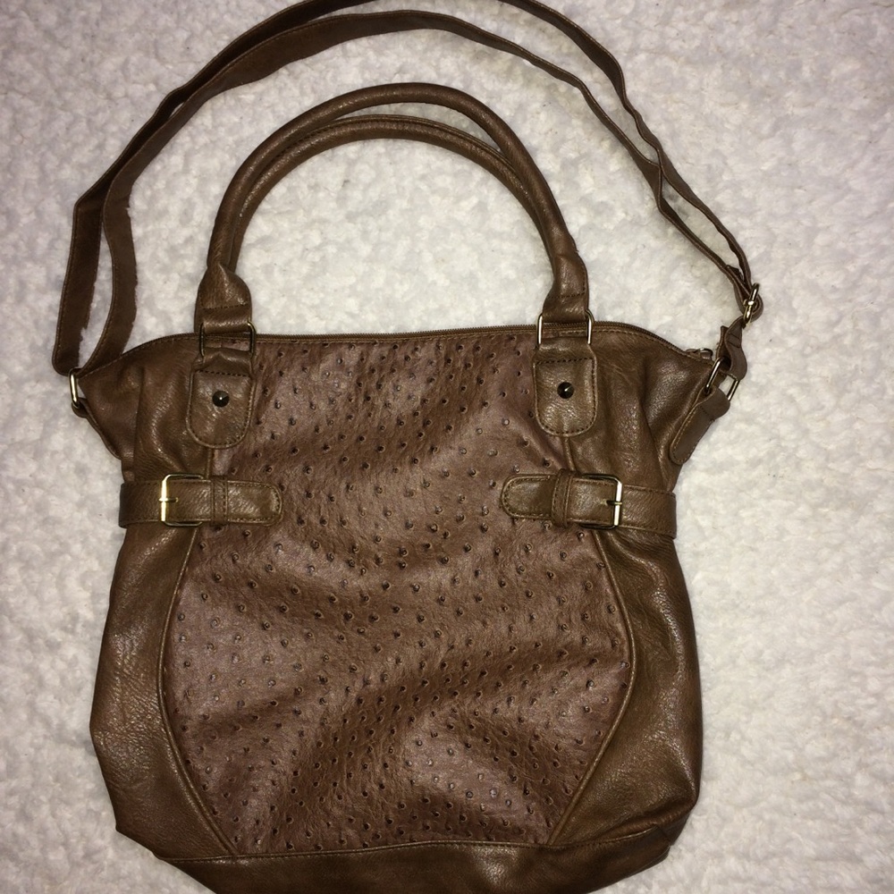 Tanish Brown large handbag hand & shoulder straps